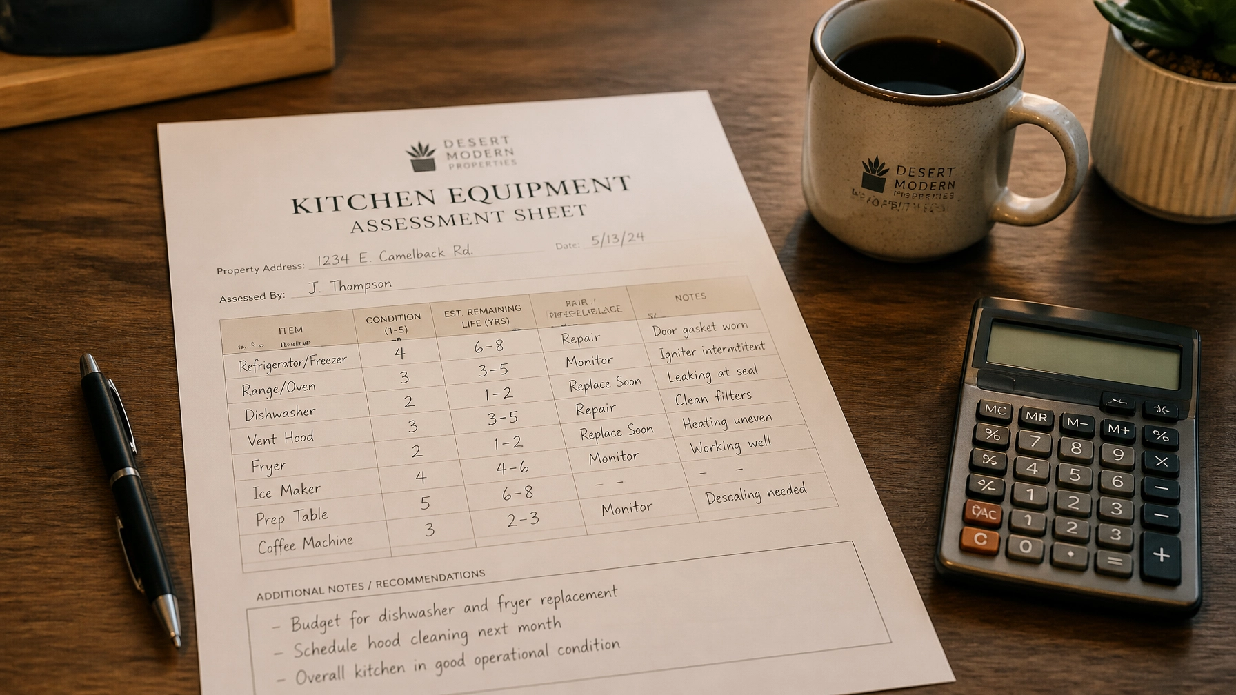 Equipment Assessment Checklist