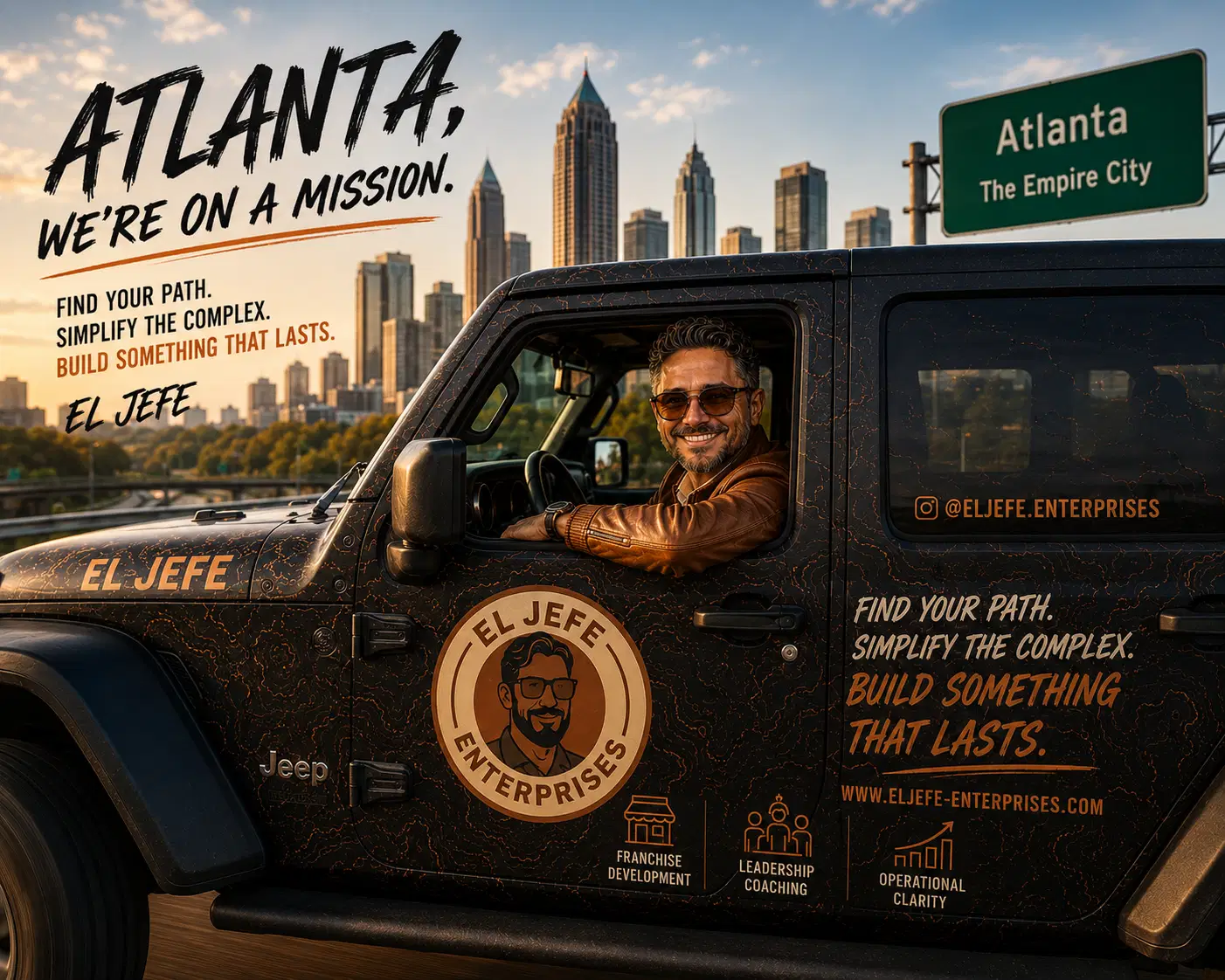 El Jefe Enterprises Jeep in Atlanta representing a mission-driven partnership