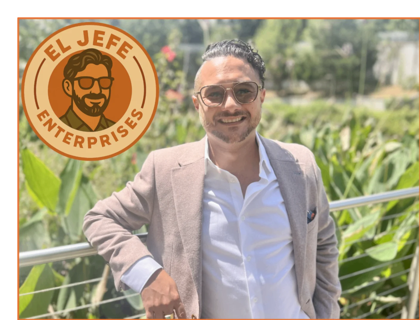 Official headshot of Johnny Tellez with the El Jefe Enterprises logo. Professional and friendly.